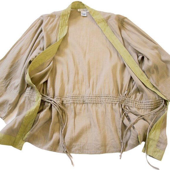 CITRON Santa Monica Lightweight Linen-Look Kimono Jacket M - Picture 9 of 12